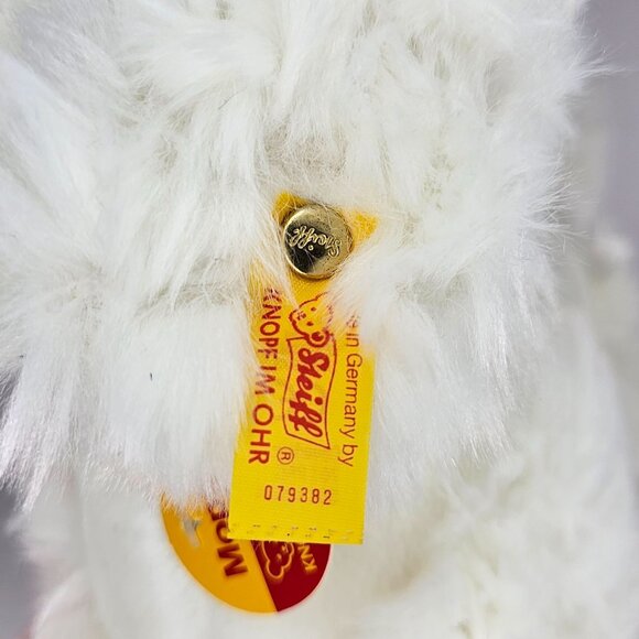 Steiff Mopsy Poodle Plush Dog White 079382 With Original Tags - Picture 3 of 14